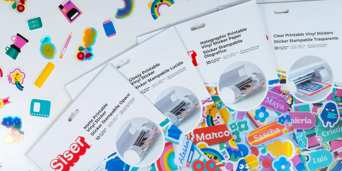 Stickers imprimables et découpés présentés par Siser